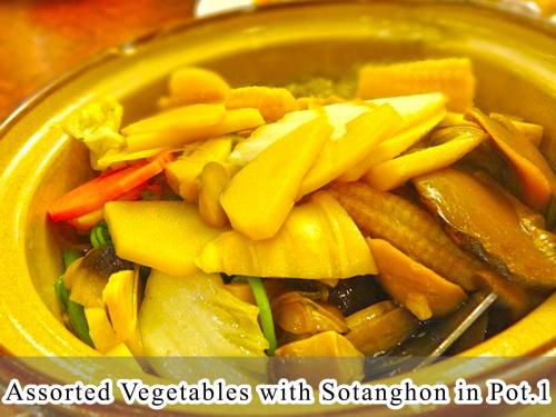 Assorted Vegetables with Sotanghon in Pot.1